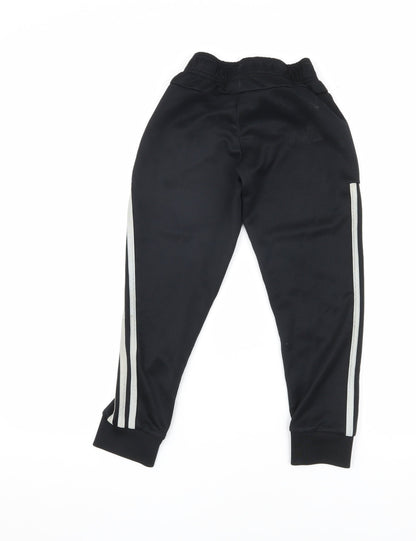 Adidas Boys Black Jogger Trousers 7-8 Years
