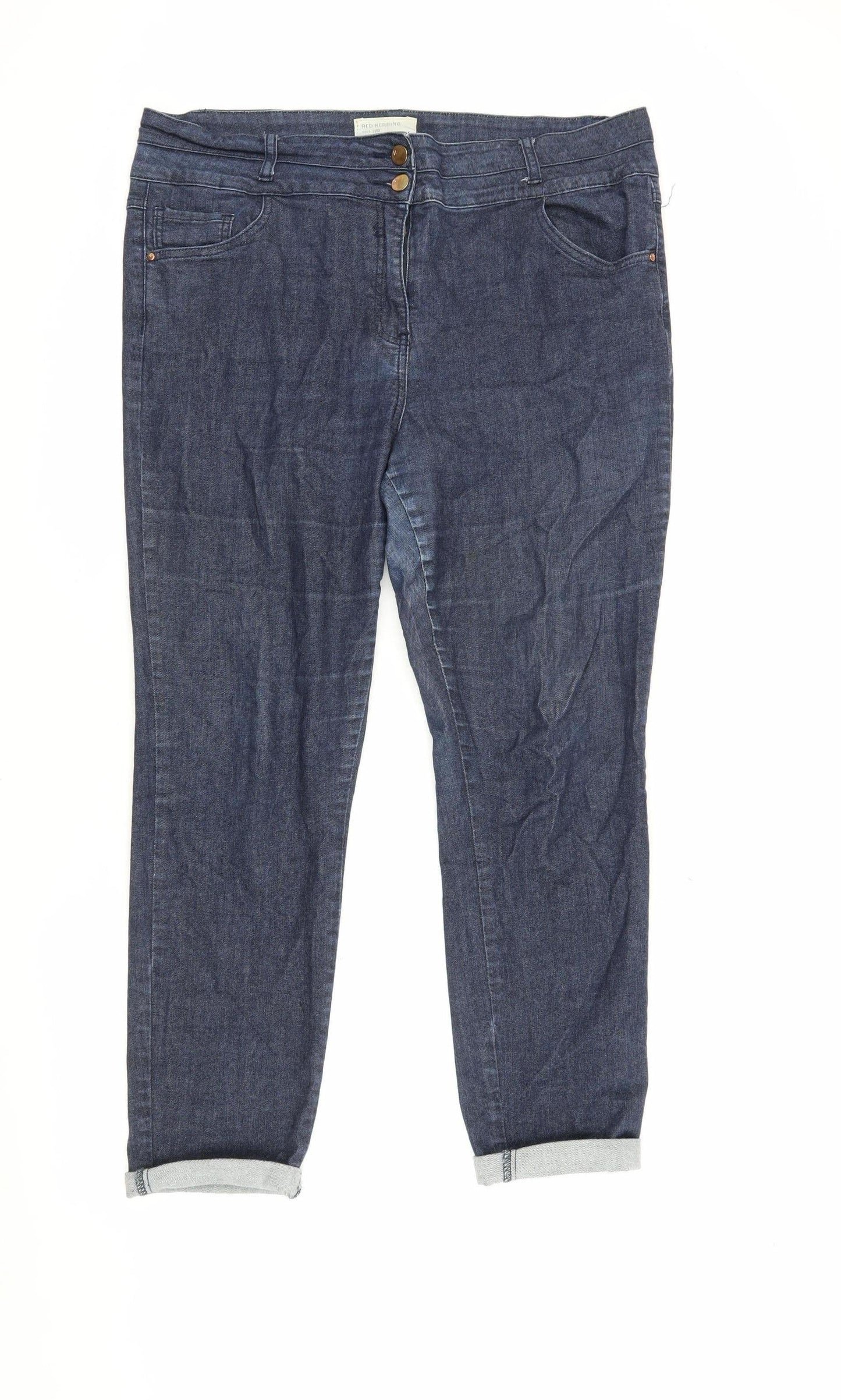 Red Herring Women's Blue High Rise Skinny Jeans Size 18