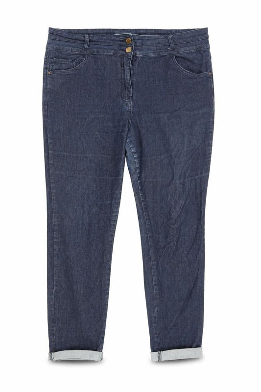 Front view of Red Herring Women's Blue High Rise Skinny Jeans, size 18
