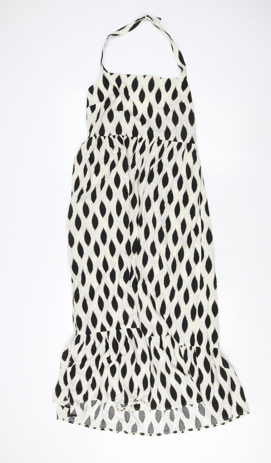 DUSK Women's Multicoloured Geometric Midi Dress