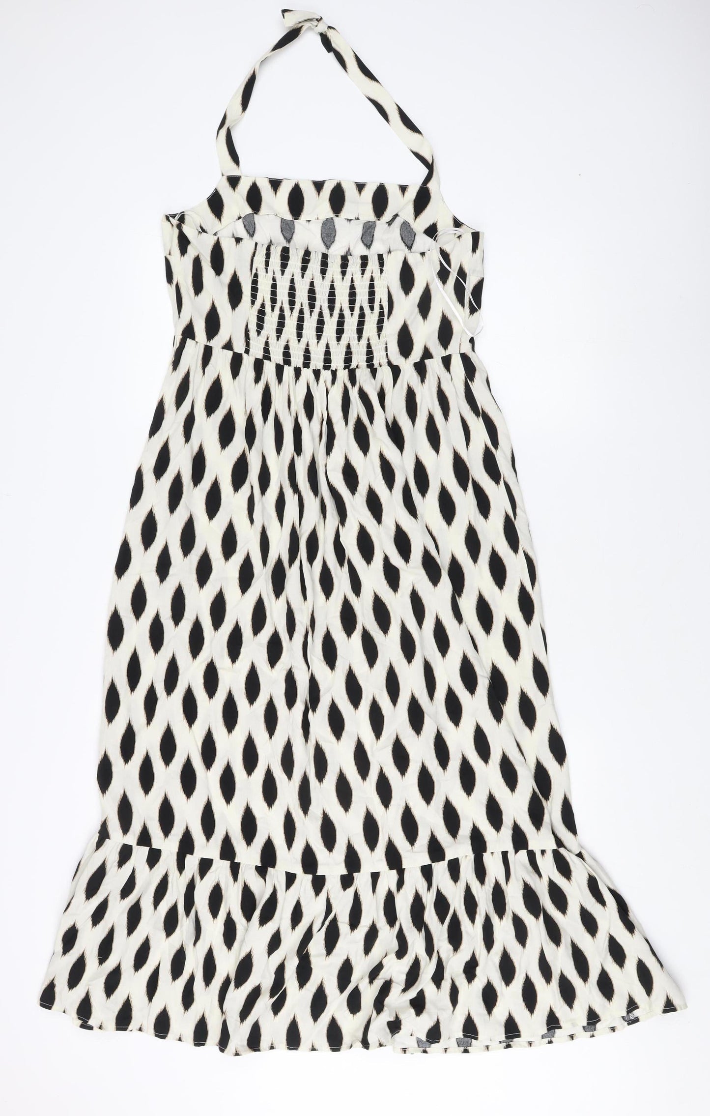 DUSK Women's Multicoloured Geometric Midi Dress