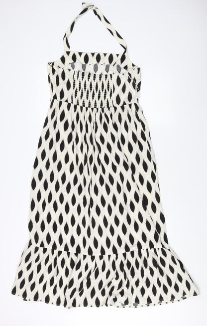 DUSK Women's Multicoloured Geometric Midi Dress