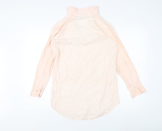 Womens UK Size S Miss Selfridge Beige Basic Blouse