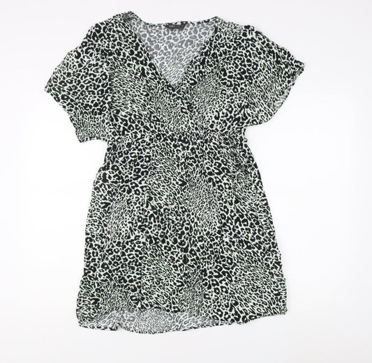 Marks and Spencer Women's Black Animal Print Dress Size 14