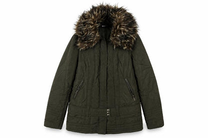 Womens UK Size 10 M&Co Green Parka Coat
