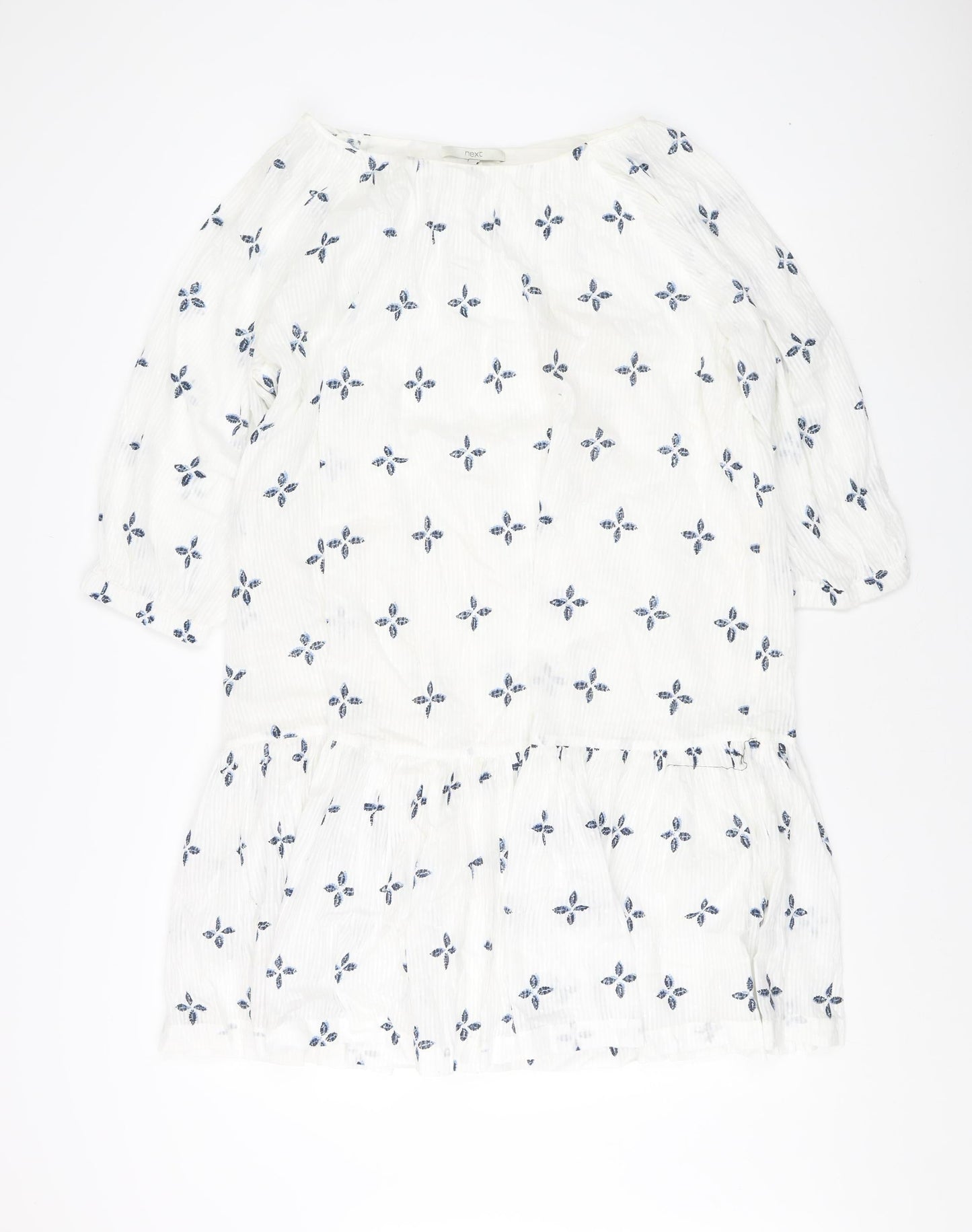 Next Women's White Floral Shift Dress, Size 18