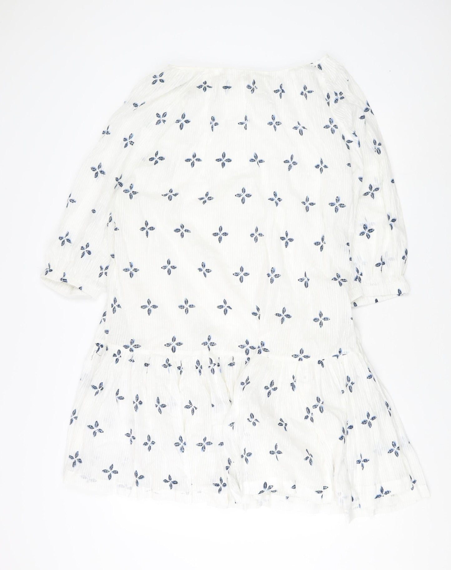 Next Women's White Floral Shift Dress, Size 18