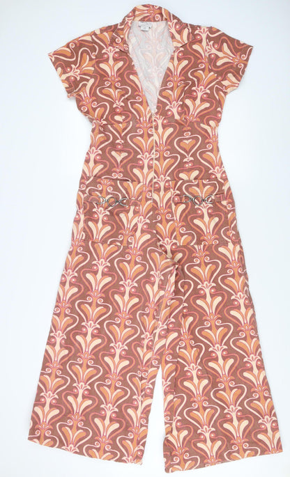 Womens UK Size 14 ASOS Design One-Piece Brown Jumpsuit