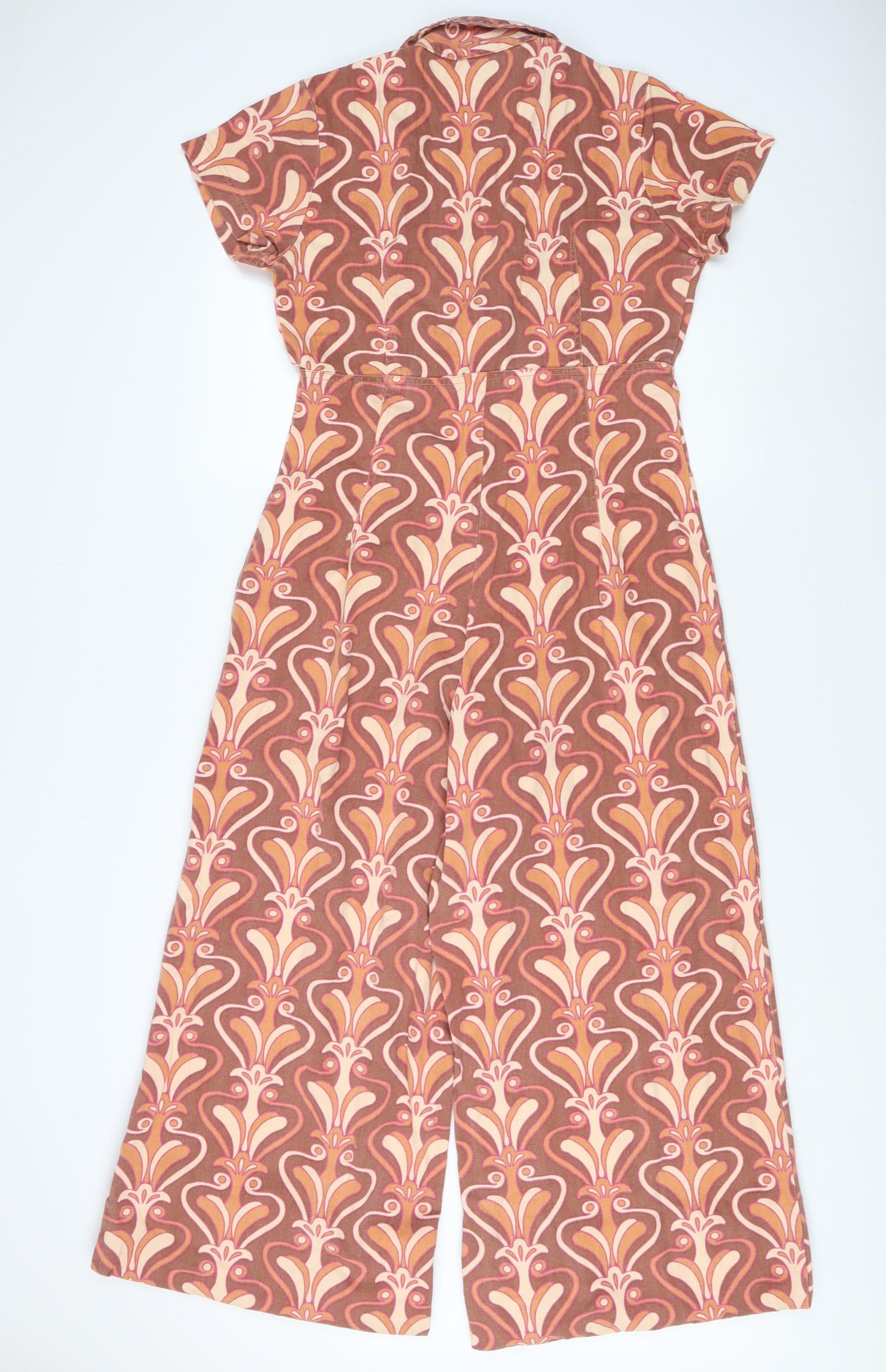 Womens UK Size 14 ASOS Design One-Piece Brown Jumpsuit