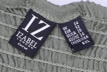 Izabel London Women Green Sleeveless Dress UK 24