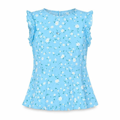 Womens UK Size 14 Marks and Spencer Blue Basic Blouse