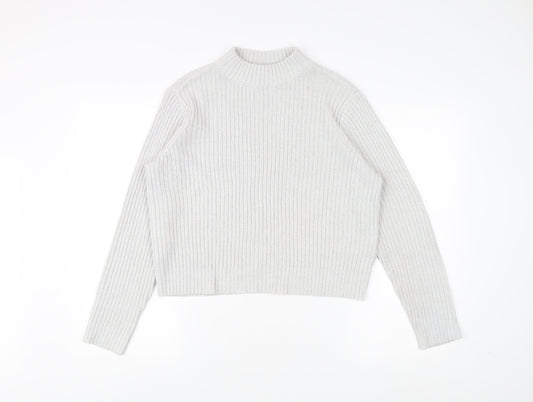 Womens UK Size M H&M Divided White Pullover Jumper
