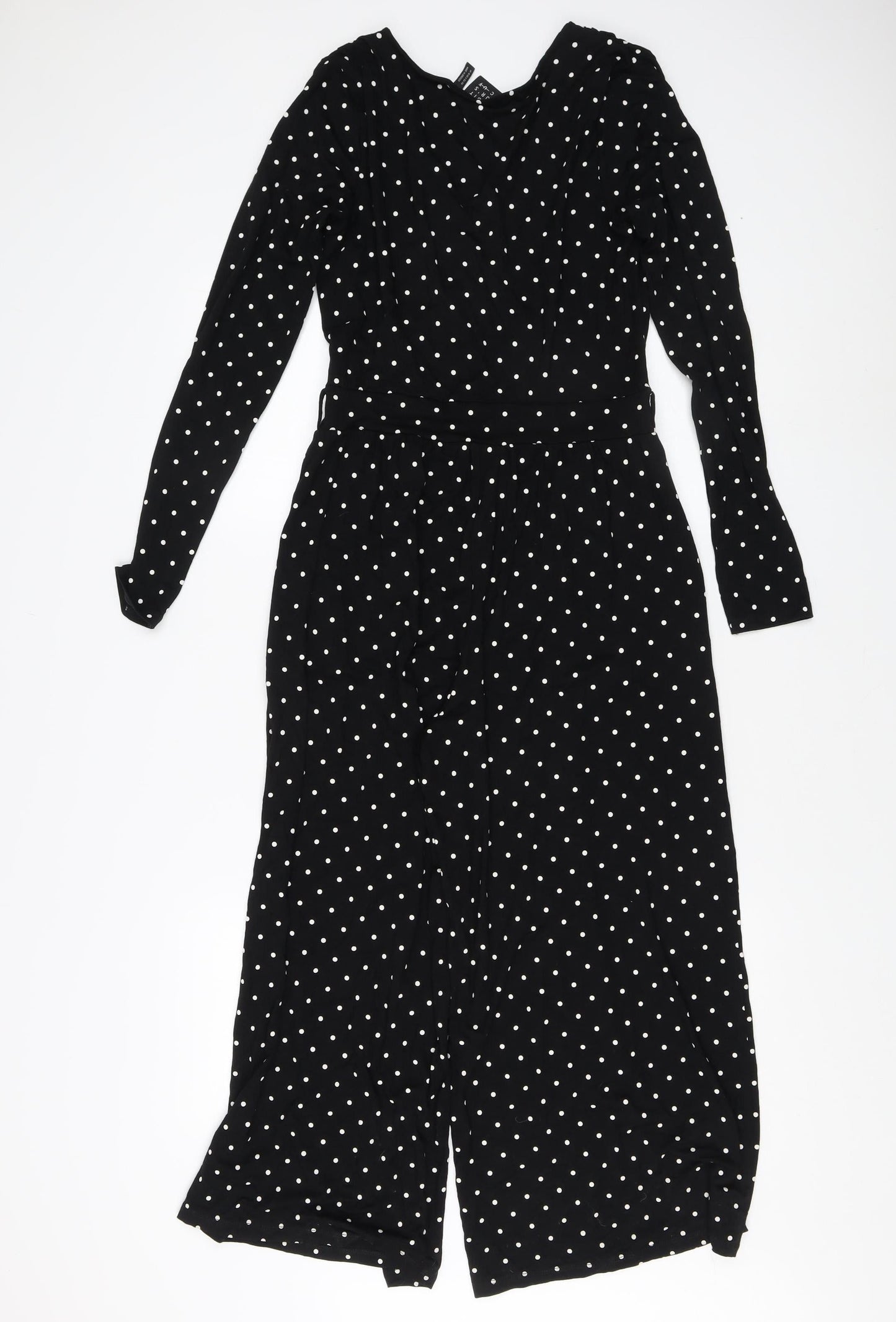 Editor's Cut Women's Black Polka Dot Jumpsuit Size 10
