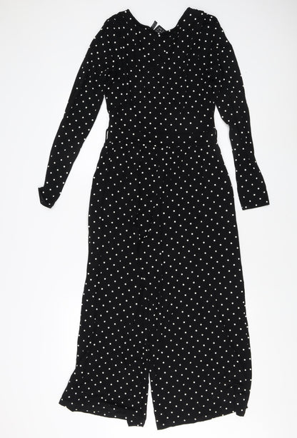 Editor's Cut Women's Black Polka Dot Jumpsuit Size 10