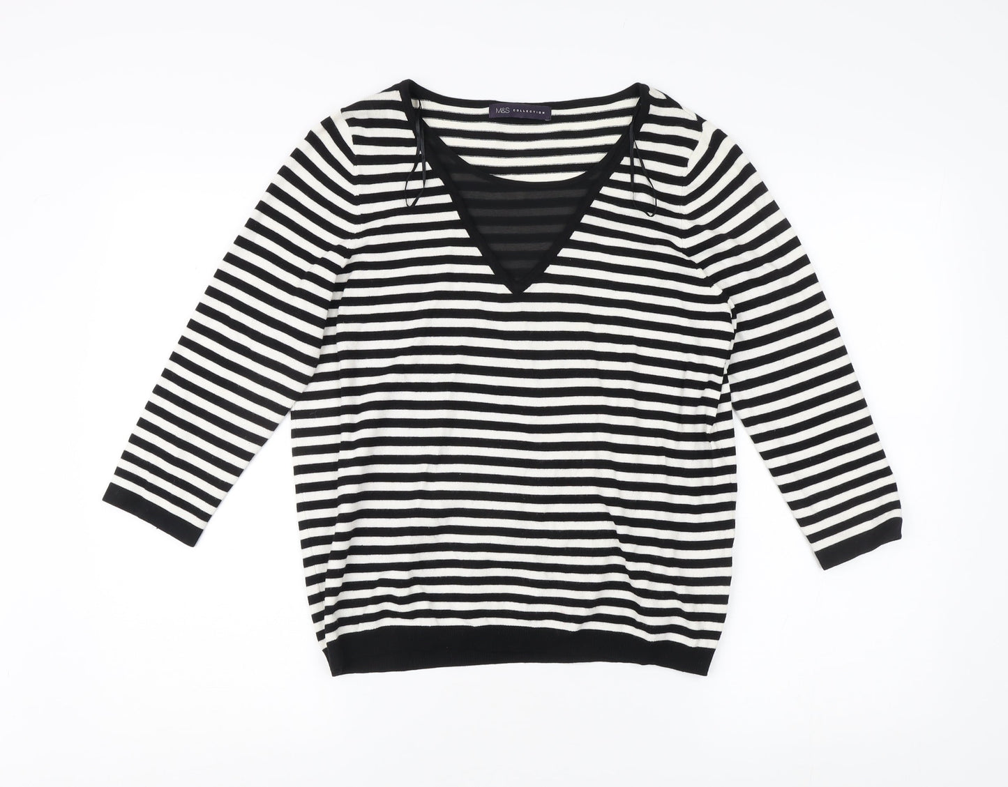 Womens UK Size 12 Marks and Spencer Black Pullover Jumper