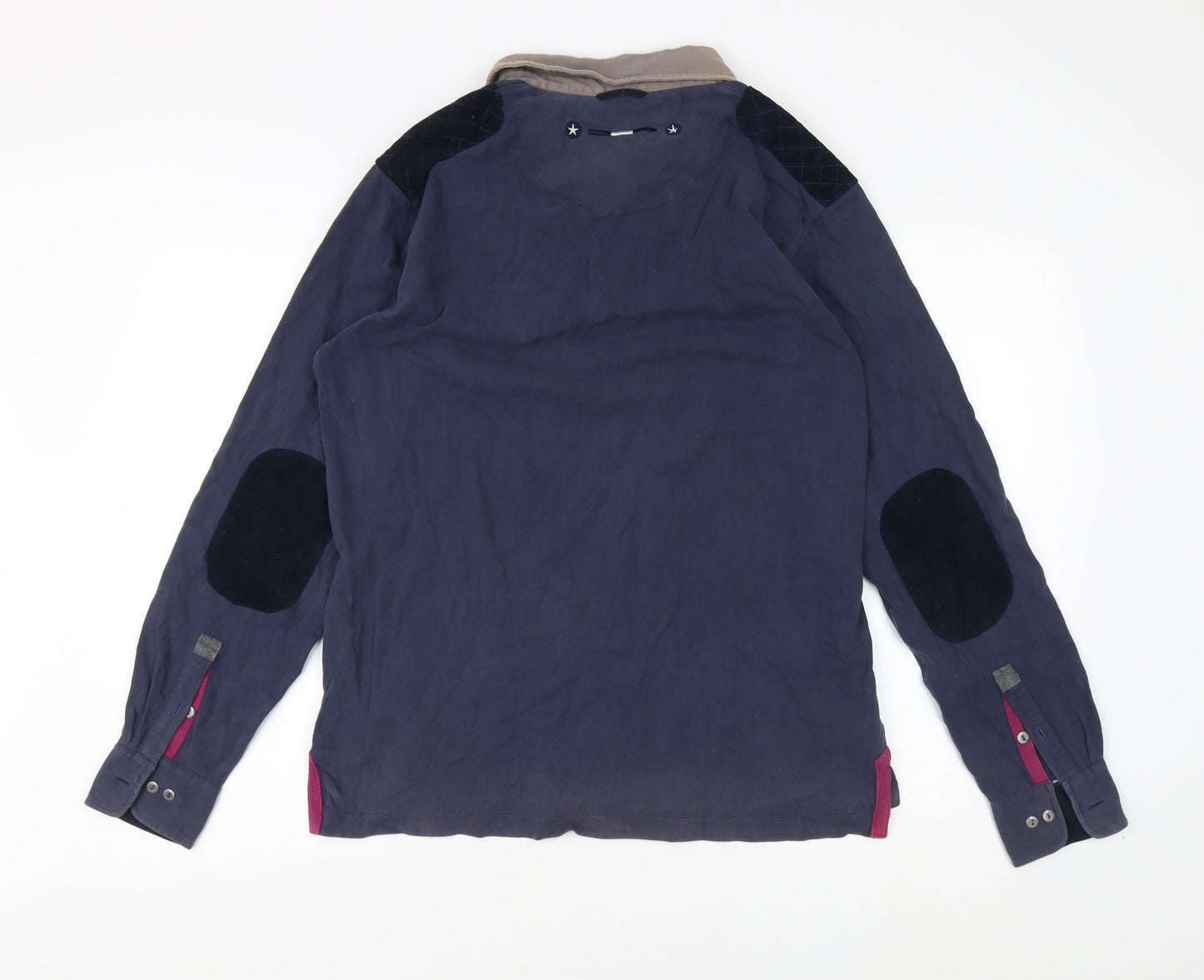 La Squadra Men's Blue Long Sleeve Button-Up Shirt