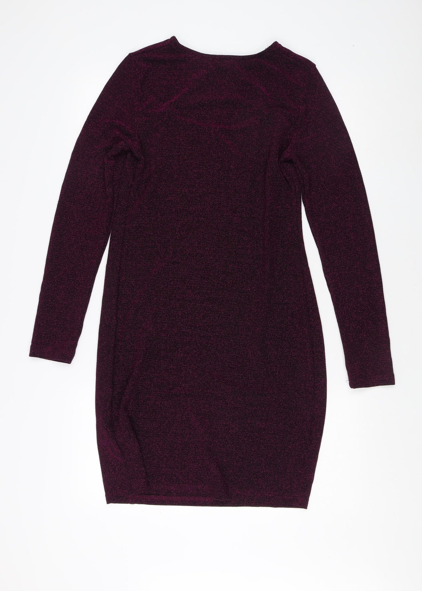 Simply Be Purple Women's Dress Size 12 Long Sleeve