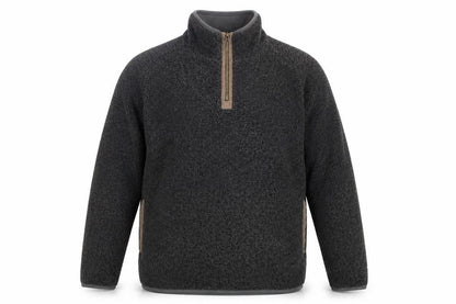 Front view of Fabri8 Men's Black Pullover Sweatshirt L