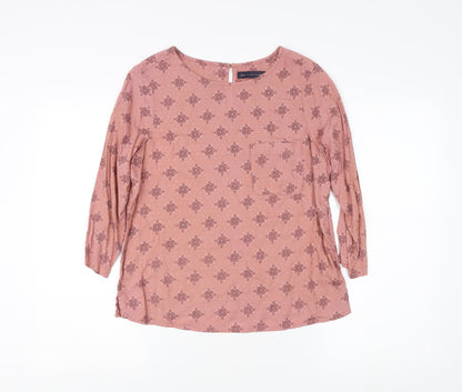 Womens UK Size 10 Marks and Spencer Pink Basic Blouse