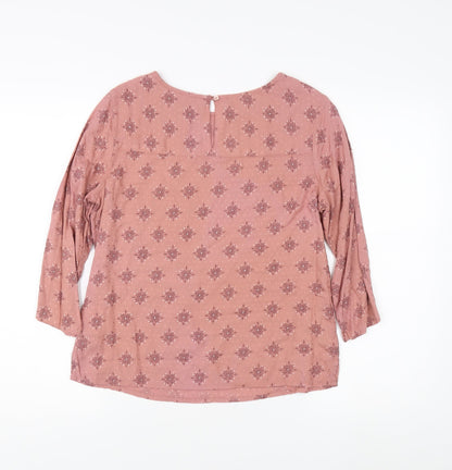 Womens UK Size 10 Marks and Spencer Pink Basic Blouse