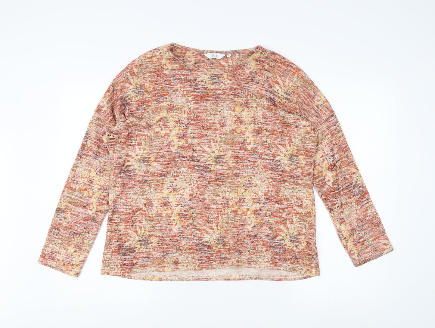 Womens UK Size 14 Isle Multicoloured Basic T-Shirt