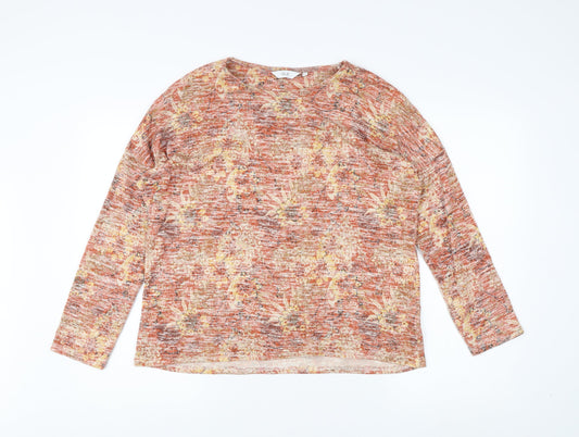 Womens UK Size 14 Isle Multicoloured Basic T-Shirt