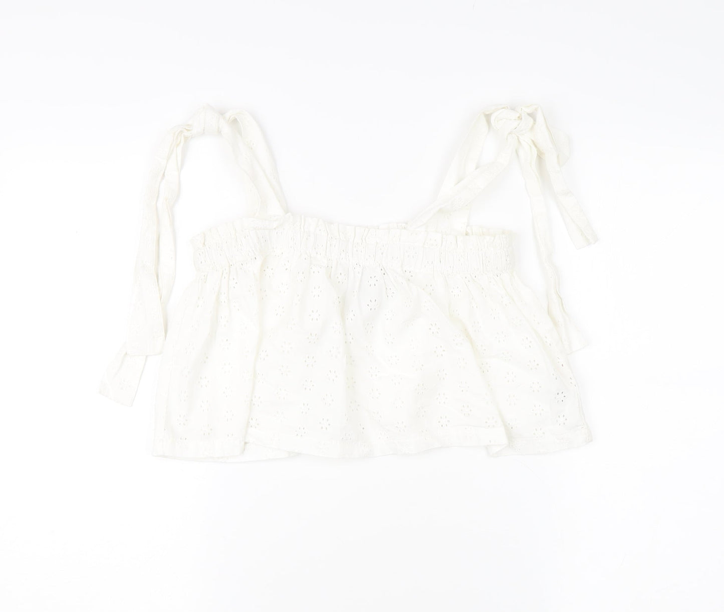 Womens UK Size 10 COLLUSION White Camisole Tank