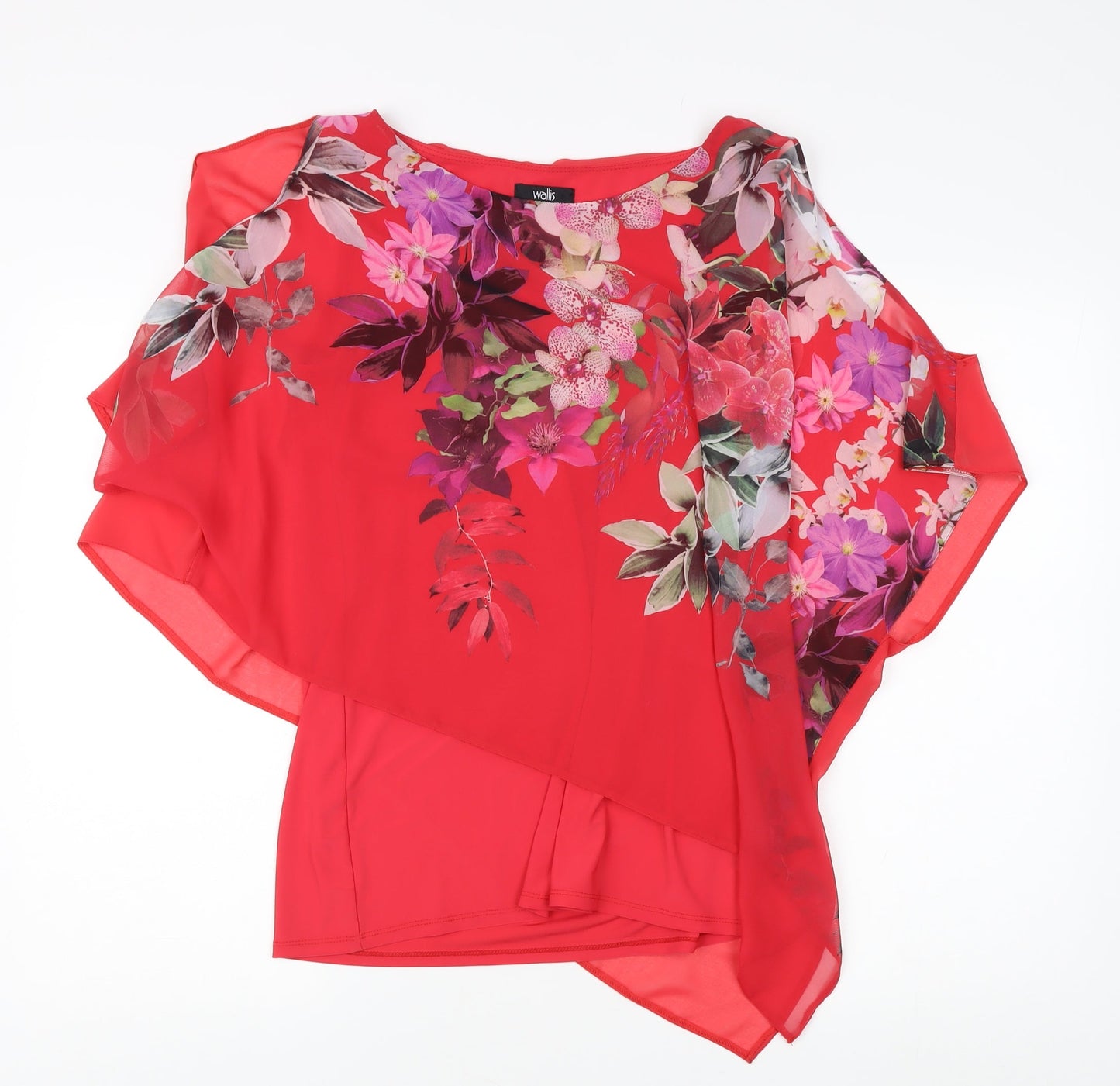 Womens UK Size S Wallis Red Basic Blouse