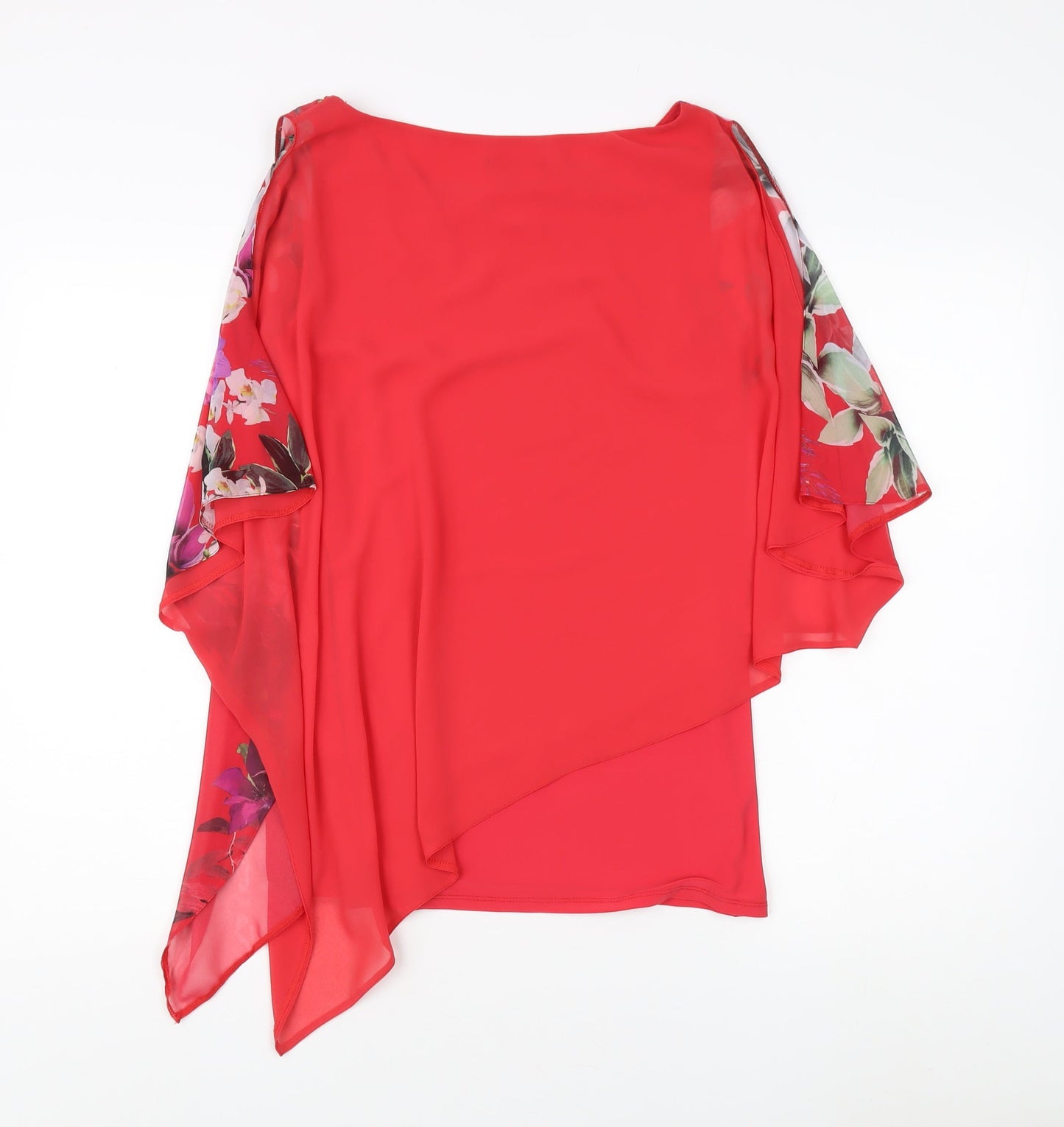 Womens UK Size S Wallis Red Basic Blouse