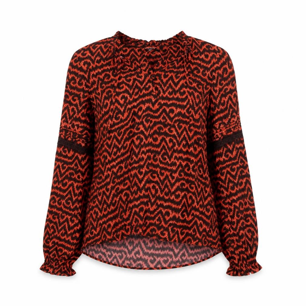 Womens UK Size 10 Per Una Red Basic Blouse