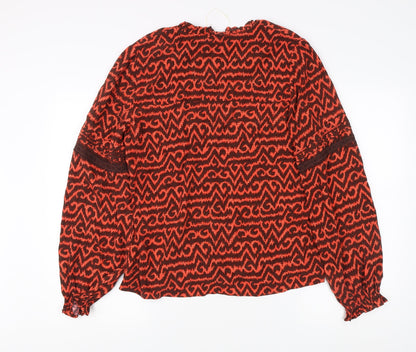 Womens UK Size 10 Per Una Red Basic Blouse