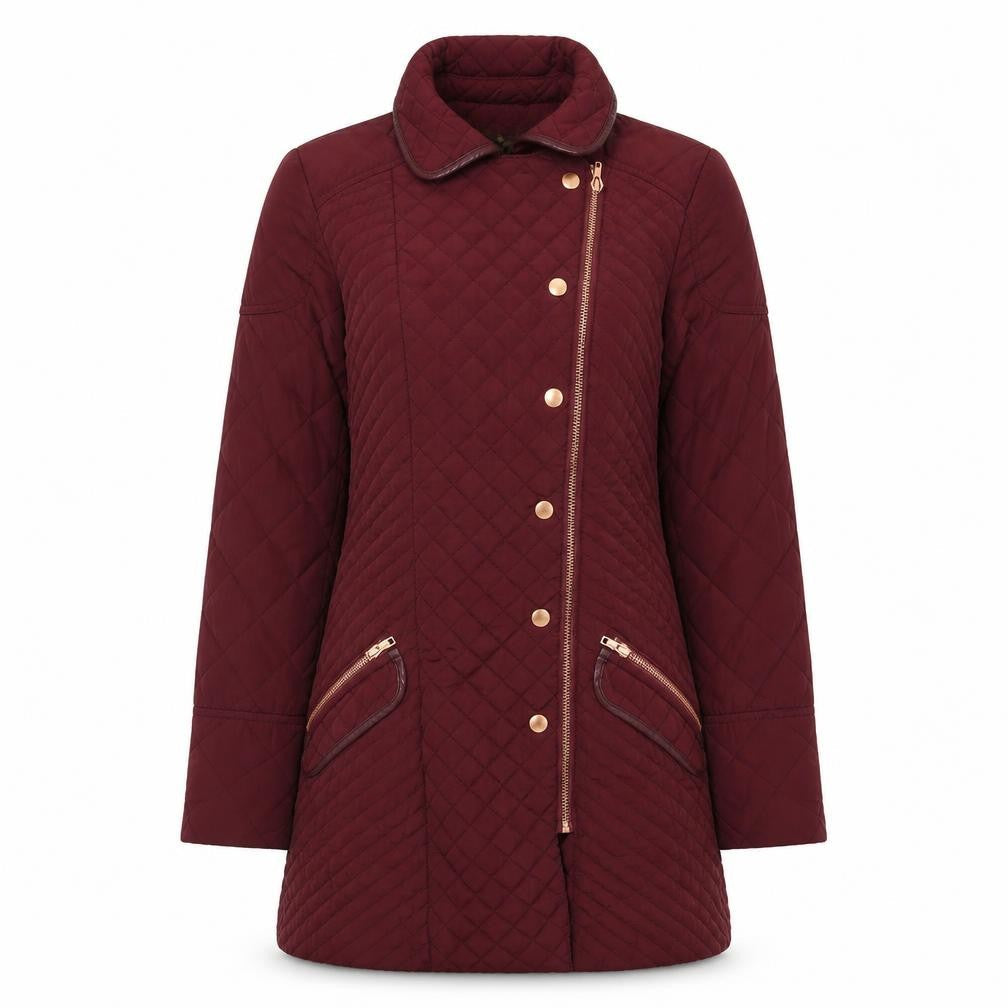 Womens UK Size 6 NEXT Red Quilted Coat