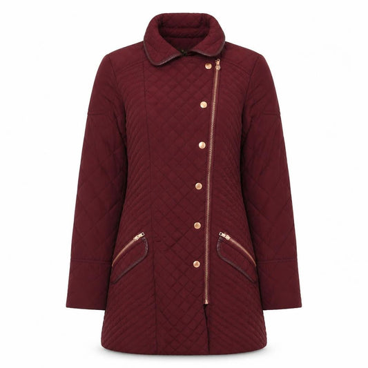 Womens UK Size 6 NEXT Red Quilted Coat
