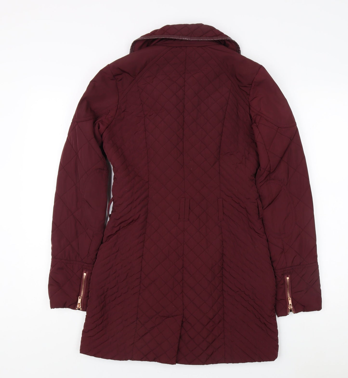 Womens UK Size 6 NEXT Red Quilted Coat