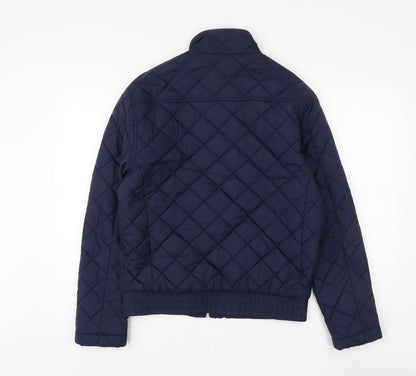 Womens UK Size S Marks and Spencer Blue Quilted Coat