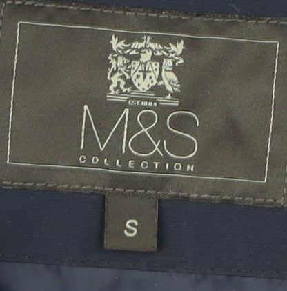 Womens UK Size S Marks and Spencer Blue Quilted Coat
