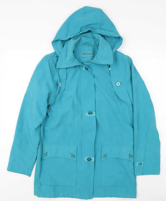 Womens UK Size 8 Katherine Hammond Blue Overcoat