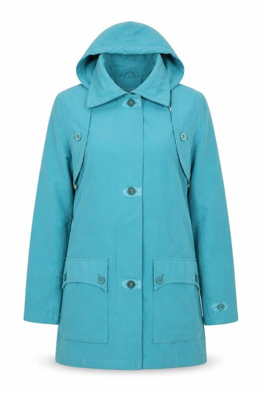Womens UK Size 8 Katherine Hammond Blue Overcoat