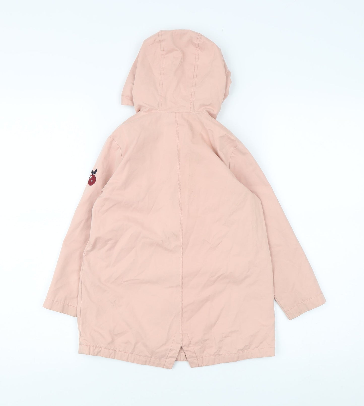 Vertbaudet Girls Pink Parka Jacket 6 Years Hooded Mid-Length