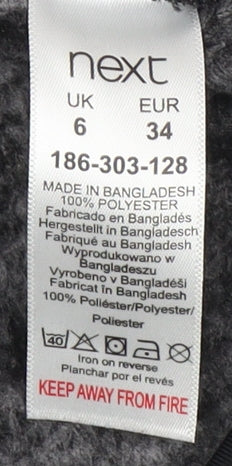 Next Women's Grey Hooded Active Jacket Size 6