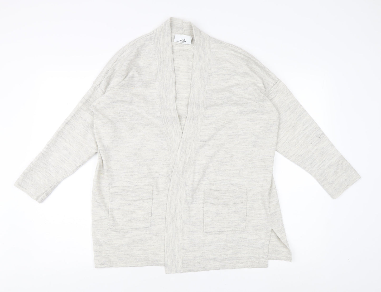 Womens UK Size M Wallis Grey Cardigan Jumper
