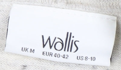 Womens UK Size M Wallis Grey Cardigan Jumper