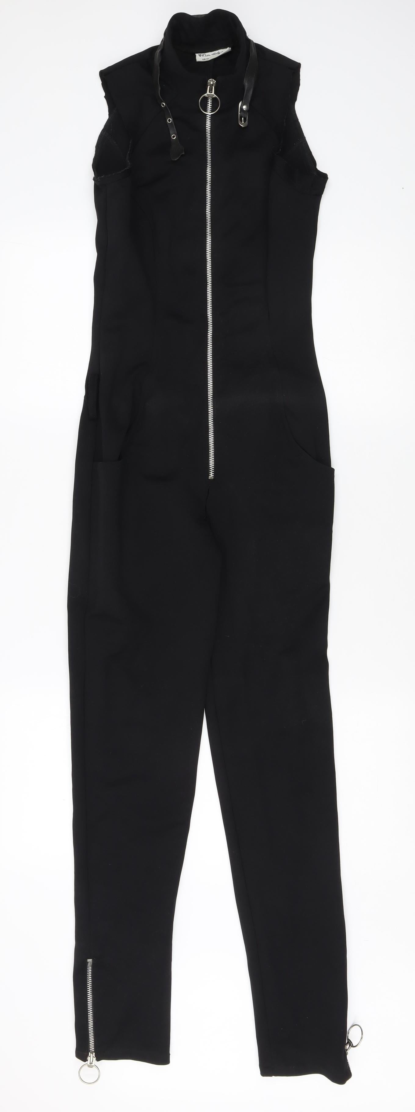 Miss Selfridge Women's Black Slim Jumpsuit, Size 10