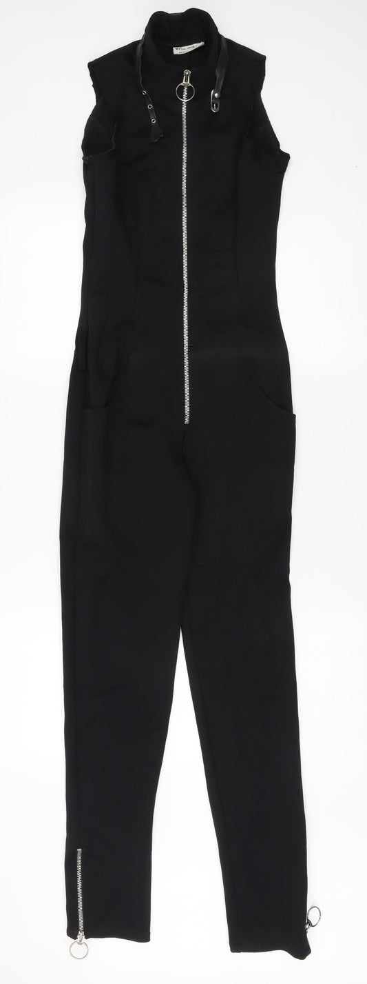 Miss Selfridge Women's Black Slim Jumpsuit, Size 10