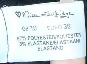 Miss Selfridge Women's Black Slim Jumpsuit, Size 10