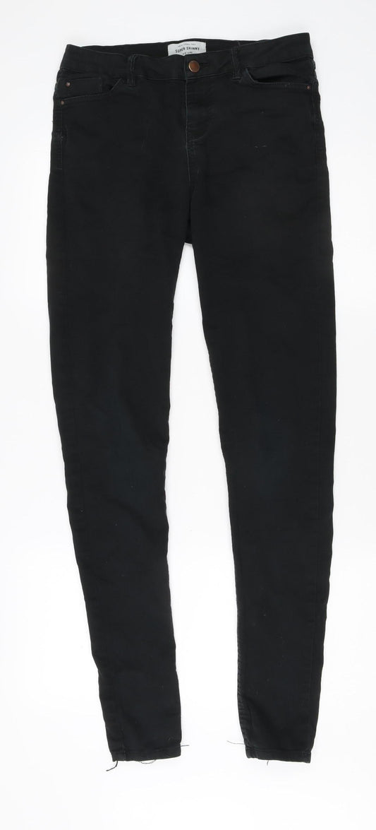 New Look Women's Black Super Skinny Jeans, Size 12