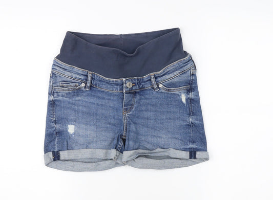 H&M Women's Blue Maternity Denim Shorts S