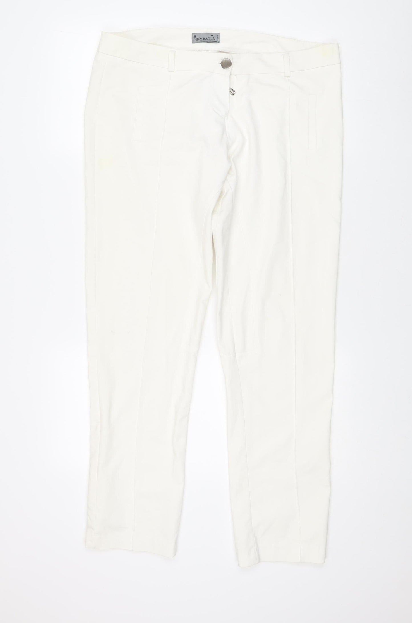 Miss Tic Women's White Trousers, Size 18, French Made