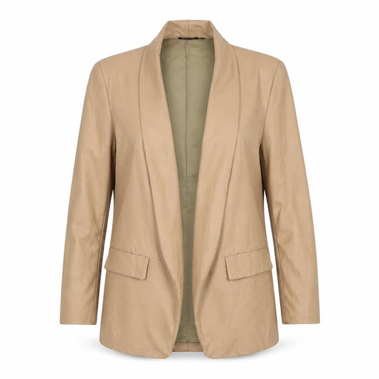 Womens UK Size 14 Boohoo Beige Basic Jacket