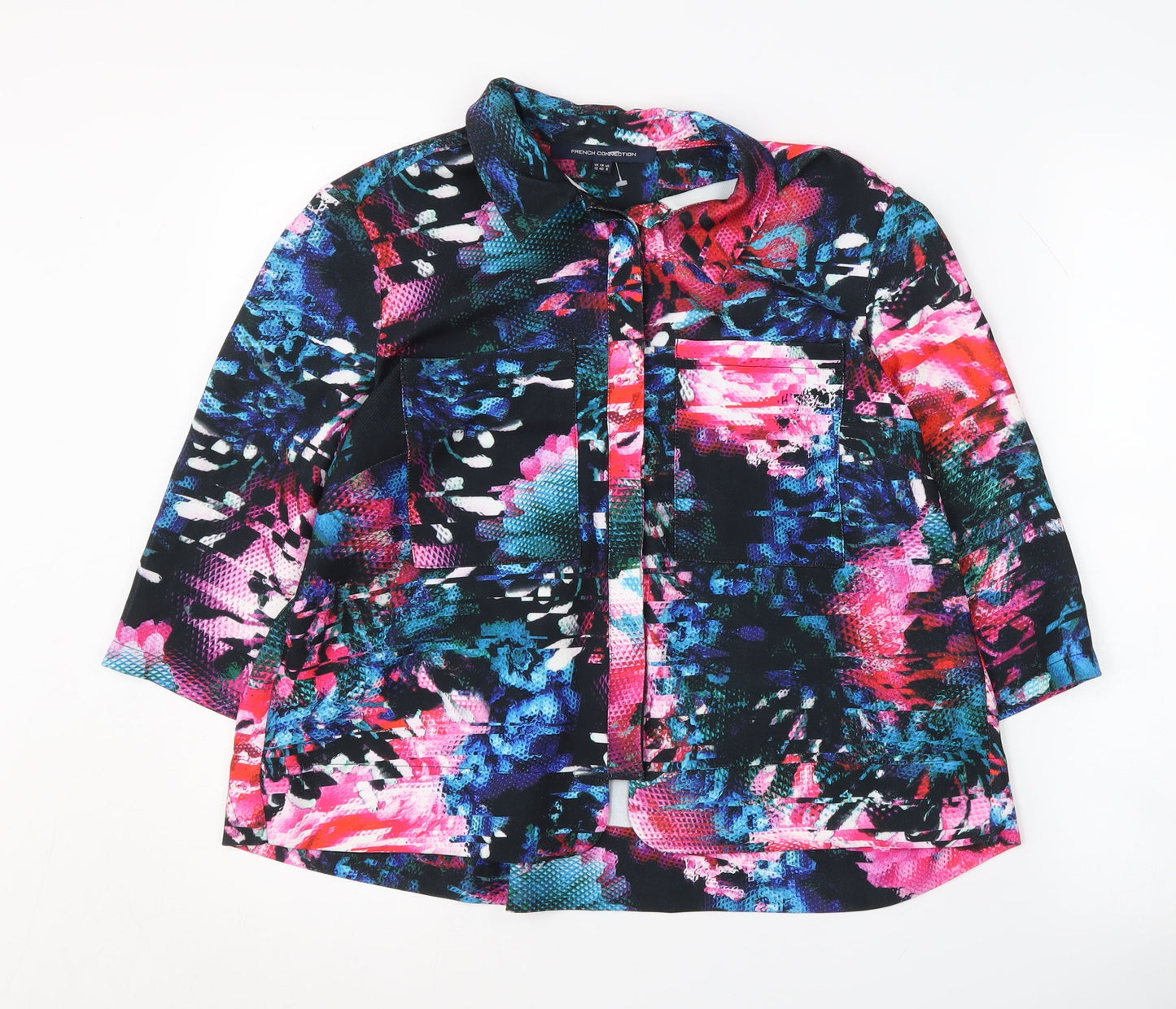 Womens UK Size 12 French Connection Multicoloured Tunic Blouse